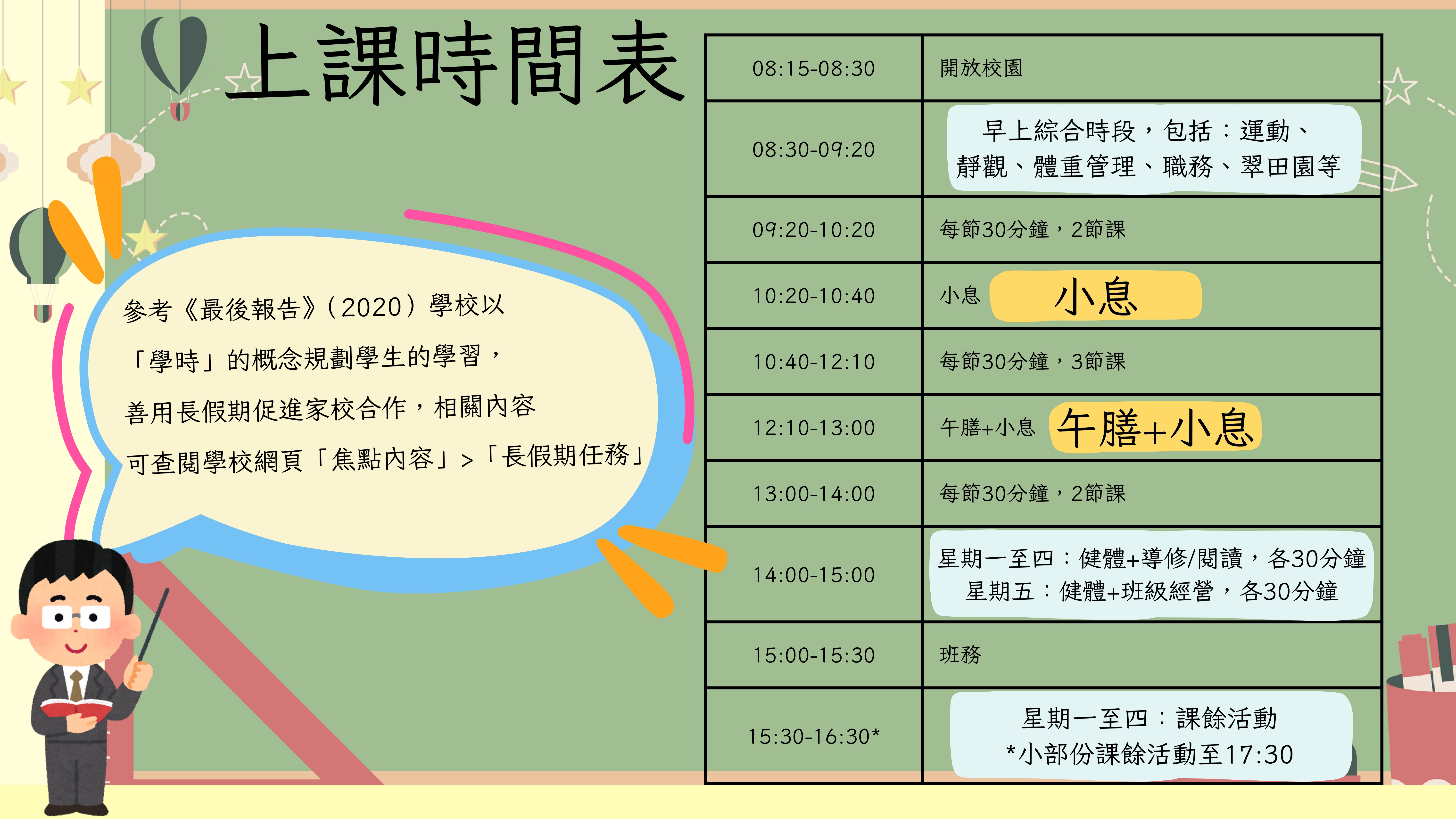 課程時間表